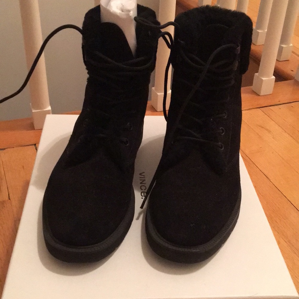 Vince winter booties suede black 8